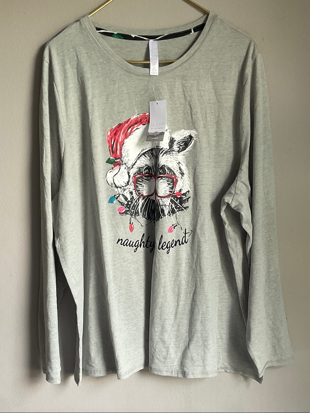 Light Gray Long-Sleeve Graphic Tee - Naughty Legend